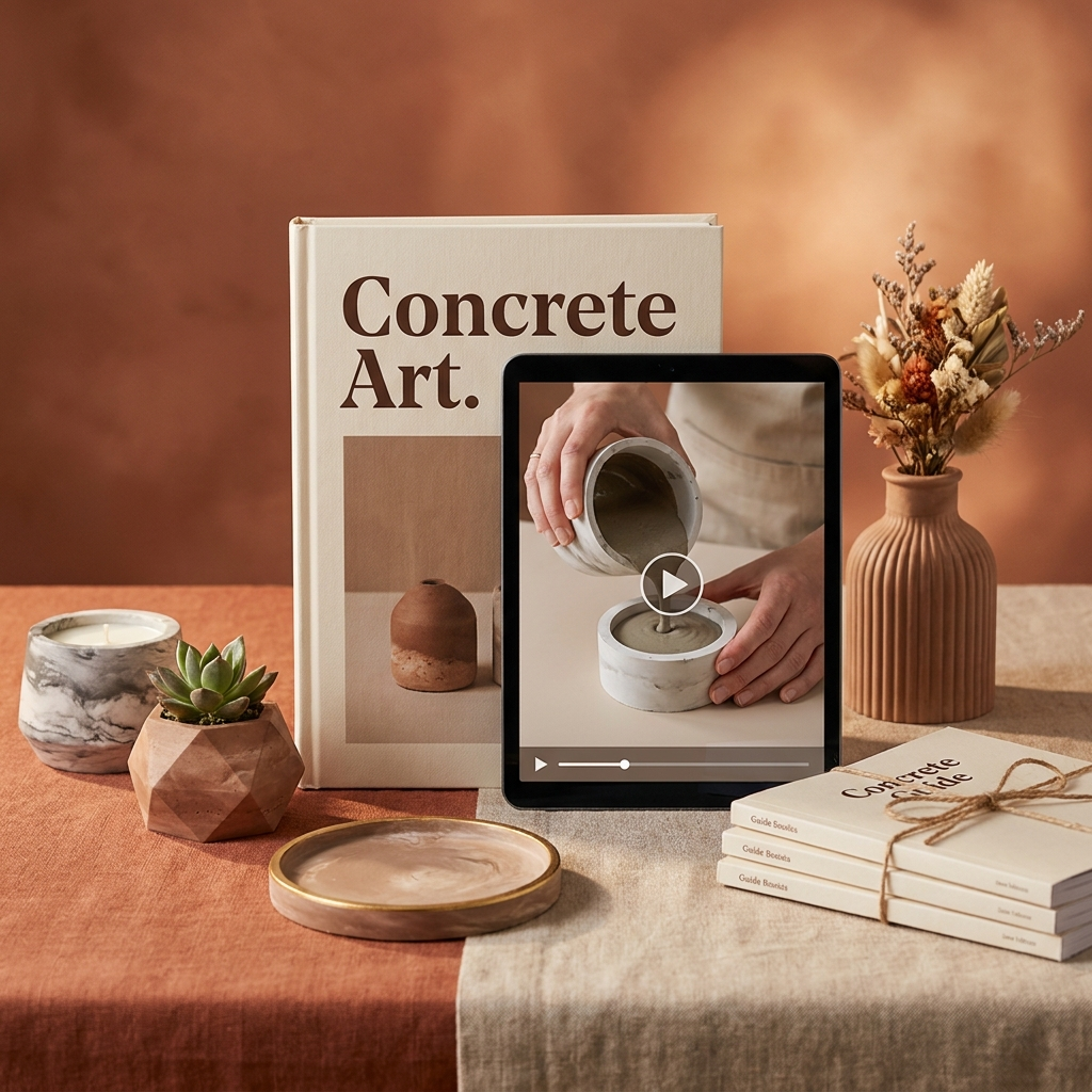 Complete Concrete Art course + 8 bonuses