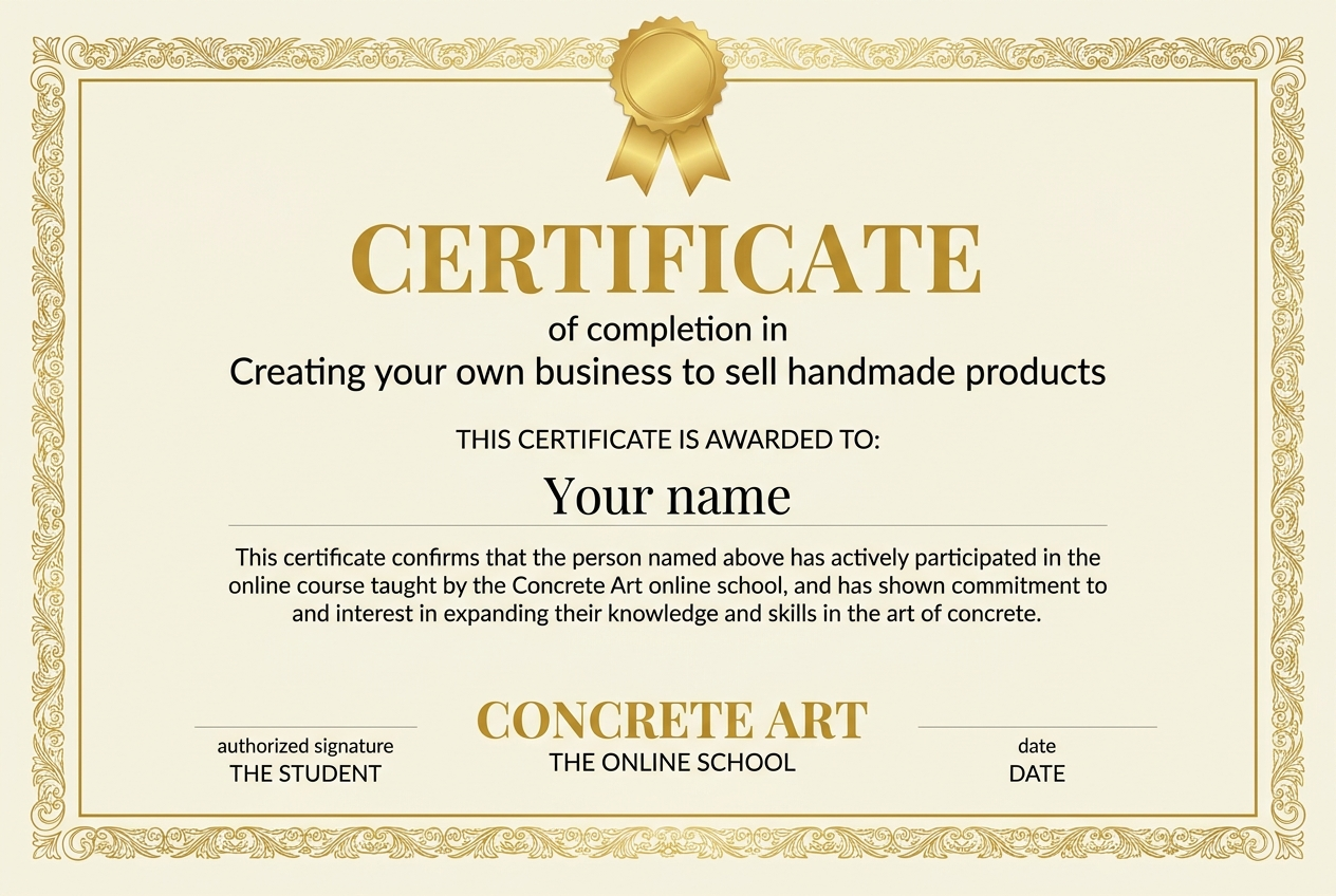 Concrete Art certificate