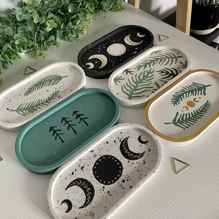 Handmade concrete trays